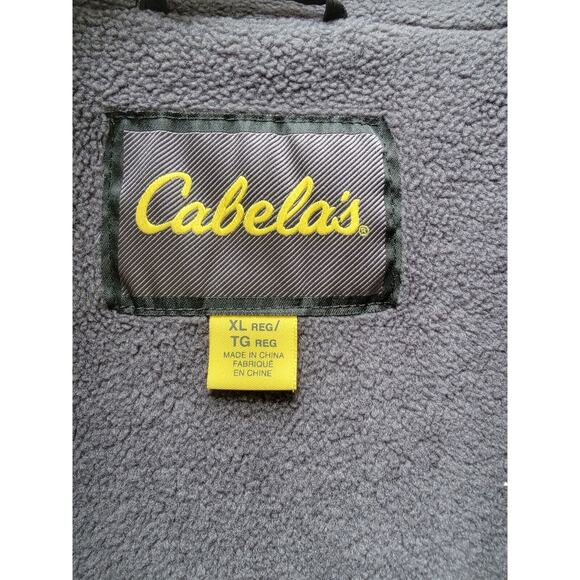 Cabelas Mens Black Jacket XL Zipper Pockets - Picture 4 of 8